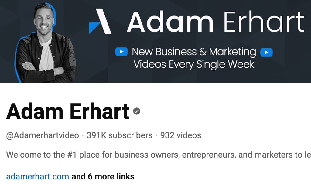 adam erhart youtube channel